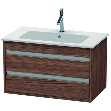 Duravit Waschtischunterschrank Ketho 80x47,5cm, Nussb dkl., 2 Schubk., wandhängend