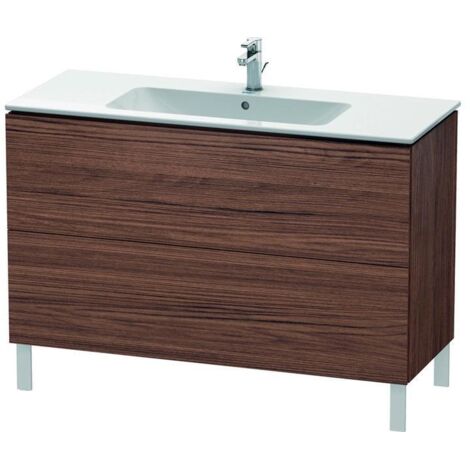 Duravit Waschtischunterschrank L-Cube 122x48,1cm, Nussb dkl., 2 Ausz., stehend