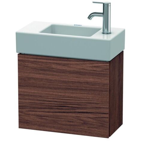 Duravit Waschtischunterschrank L-Cube 48x24x40cm, wandhängend, Tür li, Nussb dunkel