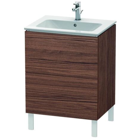 Duravit Waschtischunterschrank L-Cube 62x48,1cm, Nussb dkl., 2 Ausz., stehend