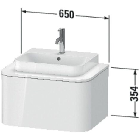 Duravit Waschtischunterschrank o. ES Happy D.2 Plus 35,4x65cm, 1 Auszug, taupe supermatt