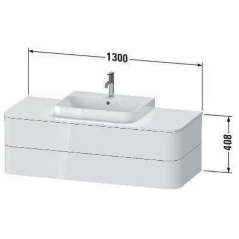 Duravit Waschtischunterschrank o. ES Happy D.2 Plus 40,8x130x55cm, 2 SchKa., weiß Hochglanz