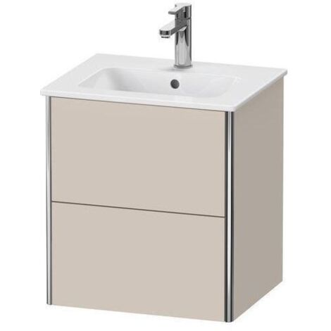 Duravit Waschtischunterschrank XSquare Compact 51x41,8x56cm, 2 Schubk., wandhängend, Tau matt