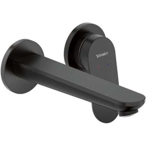 Duravit Wave - Miscelatore ad incasso per lavabo, montaggio a 2 fori, nero opaco WA1070004046