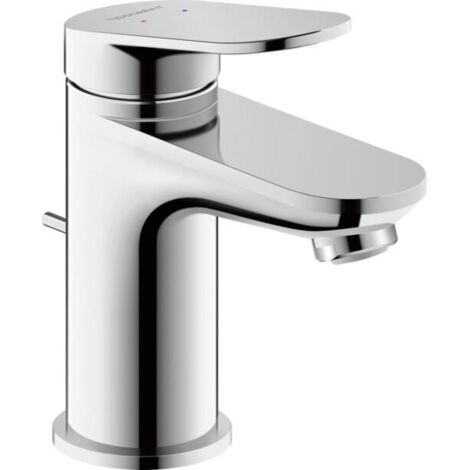 Duravit Wave - Miscelatore da lavabo, con sistema di scarico, acciaio inox spazzolato WA1010001070