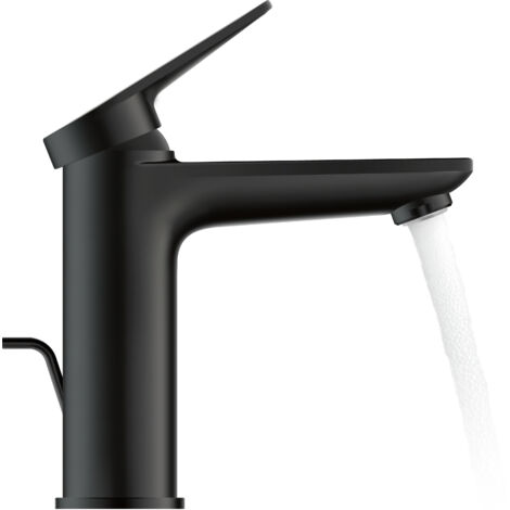 Duravit Wave - Miscelatore da lavabo, con sistema di scarico, nero opaco WA1020001046