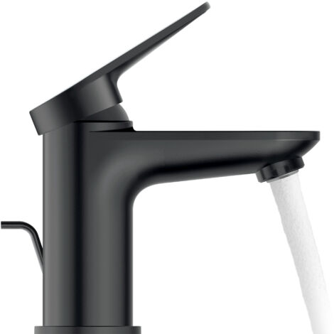 Duravit Wave - Waschtischarmatur mit Ablaufgarnitur, schwarz matt WA1010001046