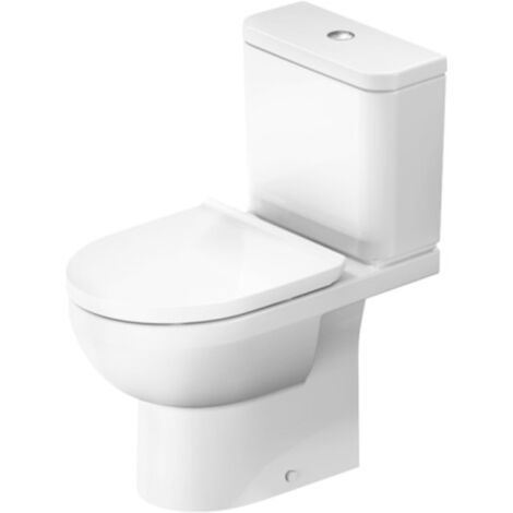 Duravit – WC à poser avec abattant frein de chute – Céramique sanitaire – Sortie horizontale – Hauteur 775 mm – Largeur 390 mm – Double touche