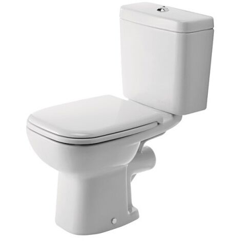 Duravit – WC à poser avec abattant – Évacuation horizontale – Cuvette en céramique blanche – Mécanisme double touche – Dimensions L. 35,5 x P. 65 cm