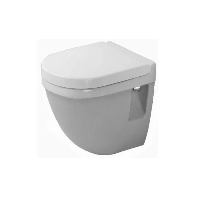 

Duravit WC colgante de pared Starck 3 Compact 47,5 cm, lavable, color: Blanco con Wondergliss - 22020900001