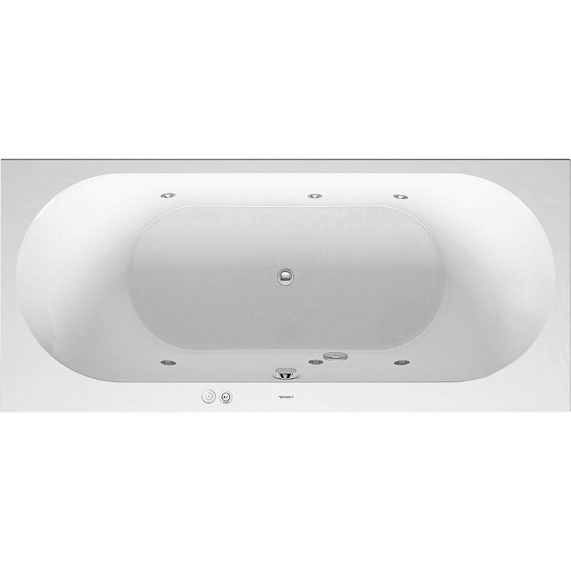 

Duravit Ag - Duravit Whirlpool Darling Nuevo 1800x800mm, versión empotrada o para revestimiento de bañera, 2 inclinaciones traseras, marco y desagüe