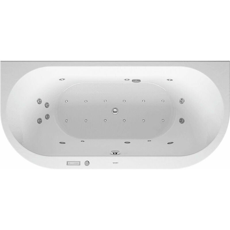 

Duravit Whirlpool Darling Nuevo 1900x900mm, versión de pre-pared, con revestimiento acrílico, marco, 2 inclinaciones traseras, kit de desagüe y