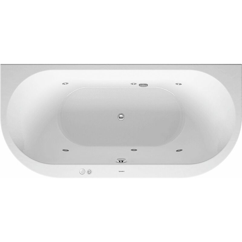 

Duravit Whirlpool Darling Nuevo 1900x900mm, versión de pre-pared, con revestimiento acrílico, marco, 2 inclinaciones traseras, kit de desagüe y