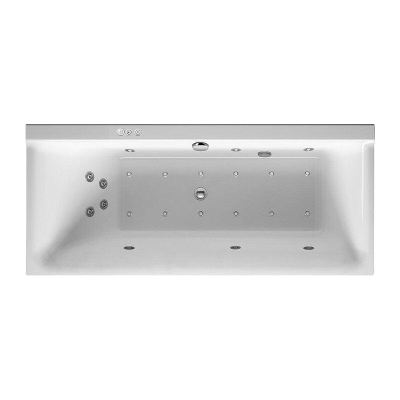 

Duravit - Bañera Bañera de hidromasaje rectangular P3 Comforts 133 l 160x70 blanco 1 respaldo inclinado a la izquierda Combi-Syst P