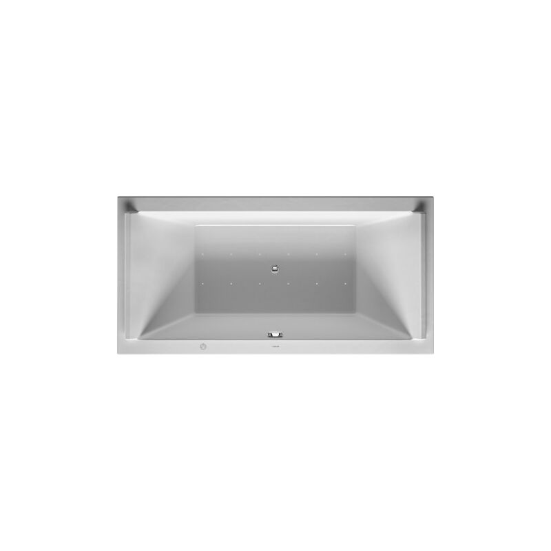 

Duravit Whirlpool Rechteck Starck 1800x900mm Einbauversion oder für Wannenverkleidung, zwei Rückenschrägen, Gestell, Ab- und Überlaufgarnitur,