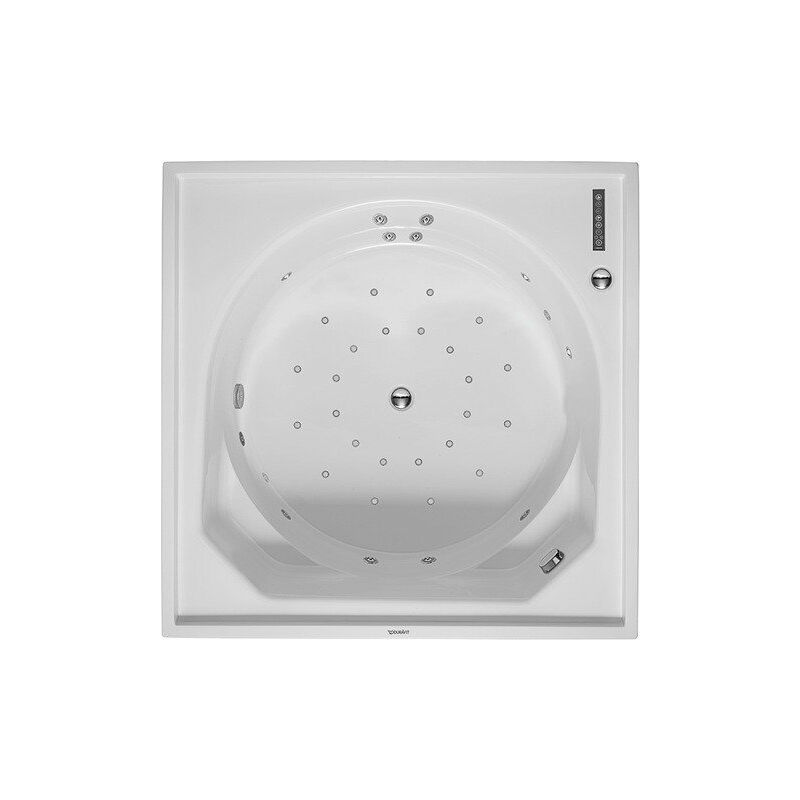 

Duravit Whirlpool Square Blue Moon 1400x1400mm, versión empotrada o para tapa de baño, incl. marco, rebosadero, Combisystem L - 760143000CL1000