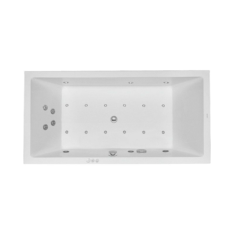 

Duravit Whirlpool Starck 1800x900mm versión empotrada con dos pendientes traseras, Combisystem P - 760052000CP1000