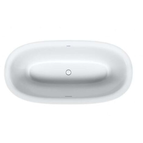 Duravit White Tulip Baignoire en pose libre ovale, 2 pentes de