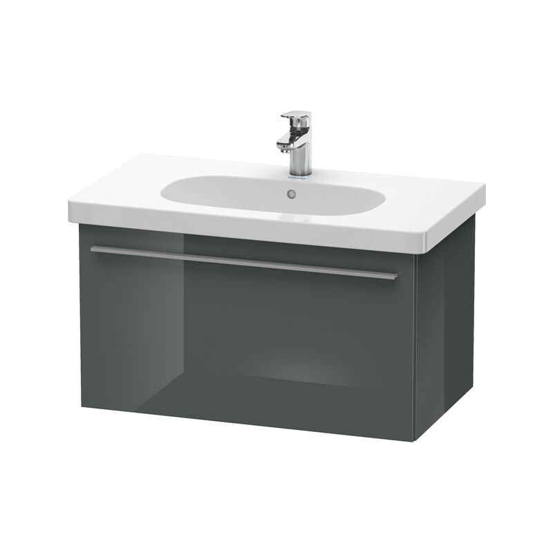 

Duravit X-Large Mueble de pared 6048, 1 extraíble, 800mm para código D, Color (frente/cuerpo): Laca de alto brillo Dolomiti Grey - XL604803838