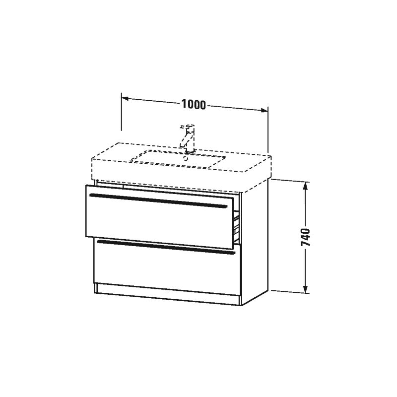 

Duravit X-Large Waschtischunterschrank stehend 6564, 2 Auszüge, 1000mm für Vero 032910 (ungeschliffen), Color (frente/cuerpo): Albaricoque Perla seda