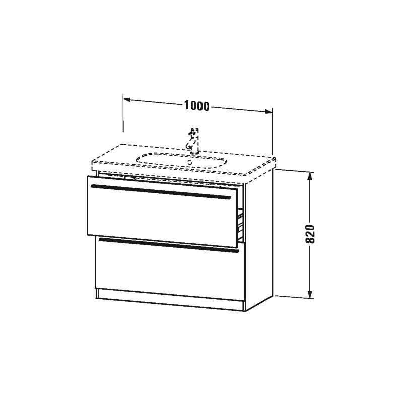 

Duravit X-Large Waschtischunterschrank wandhängend 6582, 2 Auszüge, 1000mm für D-Code 034210, Color (frente/cuerpo): Albaricoque Perla seda laca mate