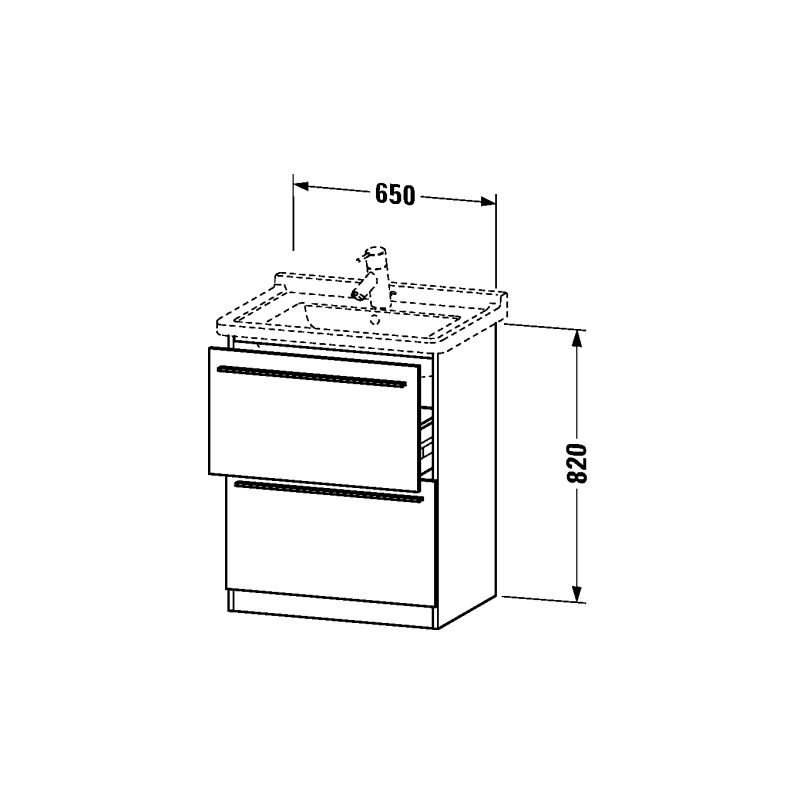 

Duravit X-Large Waschtischunterschrank wandhängend 6590, 2 Auszüge, 650mm für D-Code 030470, Color (frente/cuerpo): Cerezo del Tesino - XL659007373