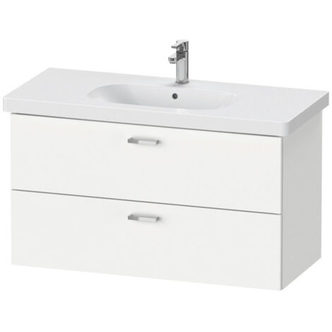 Duravit XBase meuble sous-lavabo mural L:100 cm avec 2 tiroirs,