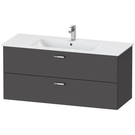 Duravit XBase meuble sous-lavabo mural L:120 cm avec 2 tiroirs,