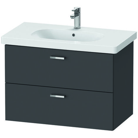 Duravit XBase meuble sous-lavabo mural L:80 cm avec 2 tiroirs,