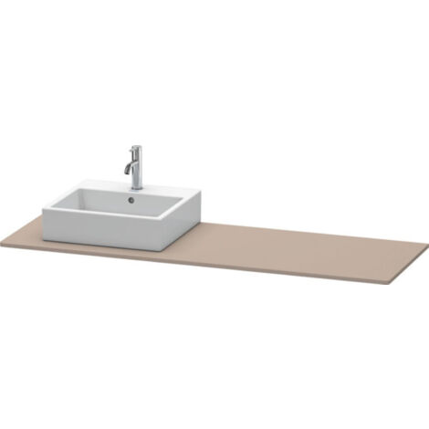 Duravit XSQUARE consolle 16x1600x550mm con ritaglio a sinistra basalto opaco