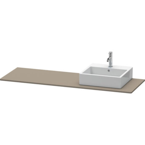 Duravit XSQUARE consolle 16x1600x550mm con taglio dritto flanella grigio satinato