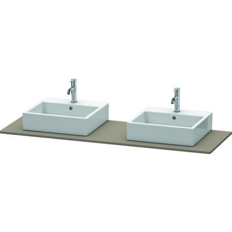 Duravit XSQUARE consolle con 2 ritagli 16x1600x550mm flanella grigio satinato