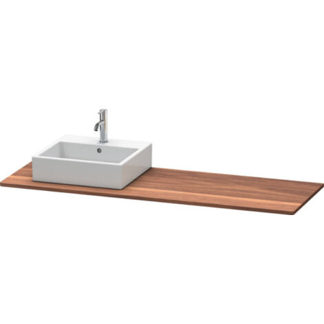 Duravit XSQUARE consolle in legno massello 20x1600x550mm con intagli a sinistra in massello di noce