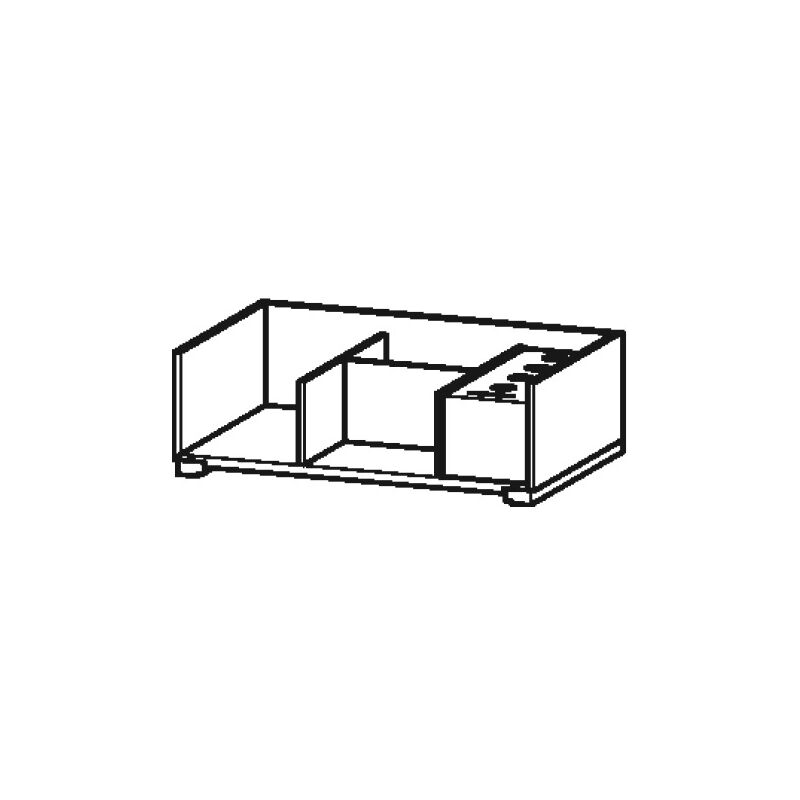 Duravit XSquare Einrichtungssystem für Schrankbreiten 70,0 cm, ohne Siphonausschnitt, Position links, neben Keramik, Farbe (Front/Korpus): Ahorn