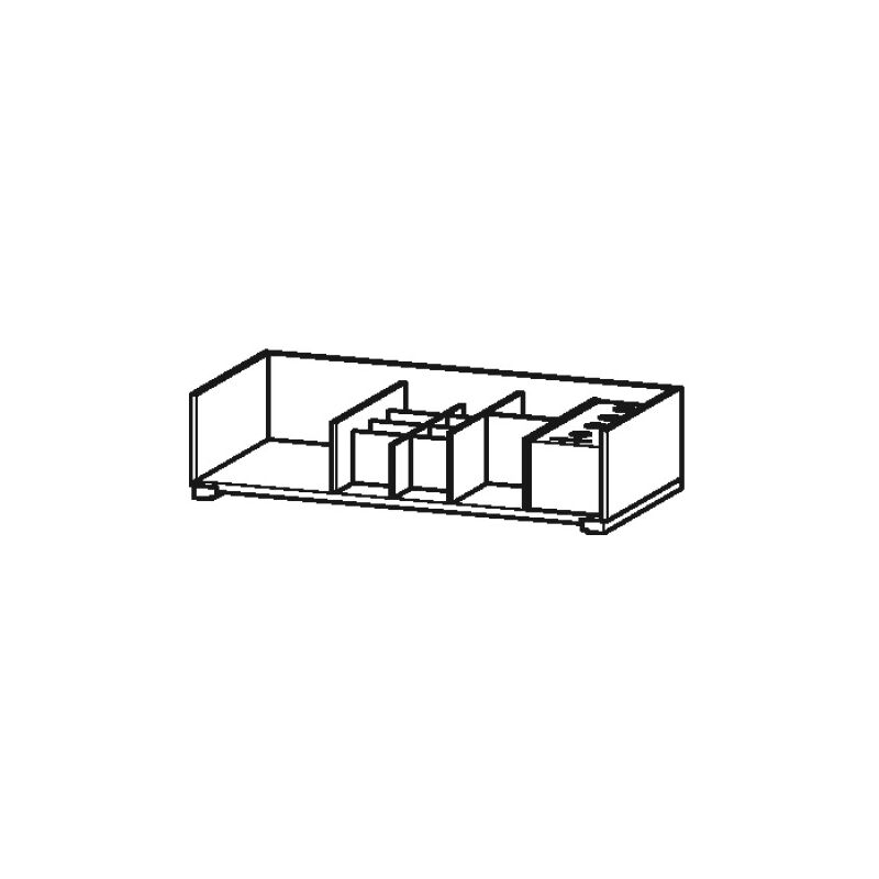 Duravit XSquare Einrichtungssystem für Schrankbreiten 80,0 cm, ohne Siphonausschnitt, Position links, neben Keramik, Farbe (Front/Korpus): Ahorn