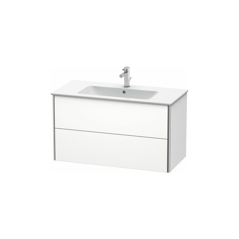 

Duravit XSquare Mueble de pared 101.0 x 47.8 cm, 2 cajones, para lavabo ME de Starck 233610, Color (frente/cuerpo): Perla de albaricoque laca de alto