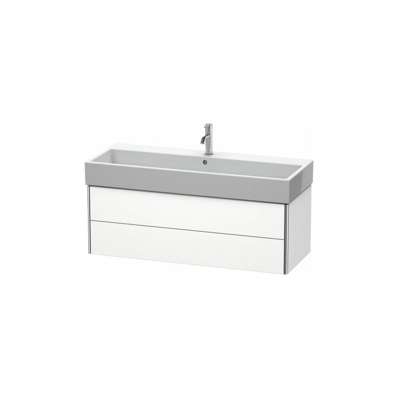 

Duravit XSquare Mueble de pared 118.4x 46.0 cm, 2 cajones, para lavabo Vero Air 235012, Color (frente/cuerpo): Blanco seda lacado mate - XS419703636