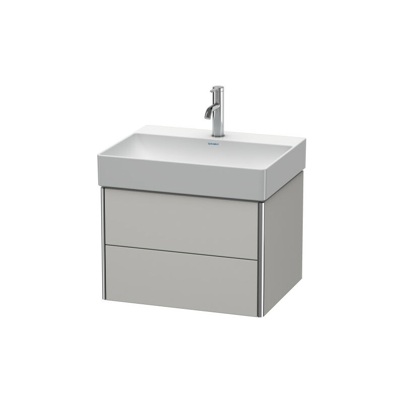 

Duravit XSquare Mueble de pared 58.4x46.0 cm, 2 cajones, para lavabo DuraSquare 235360, Color (frente/cuerpo): Albaricoque Perla seda laca mate