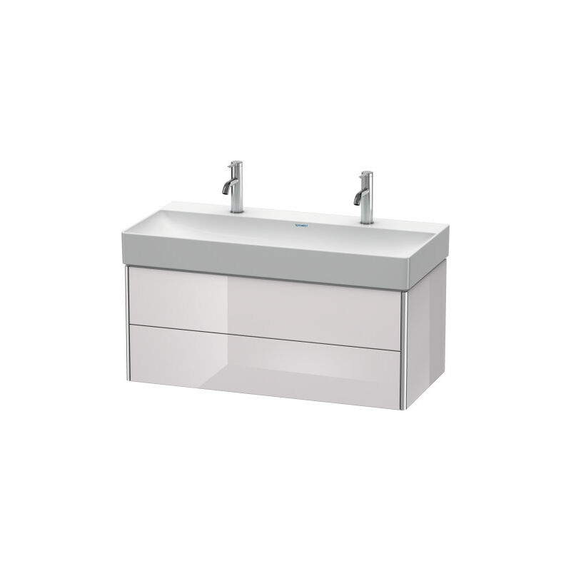 

Duravit XSquare Mueble de pared 98,4 46,0 cm, 2 cajones, para lavabo DuraSquare 235310, Color (frente/cuerpo): Laca de color gris franela de alto