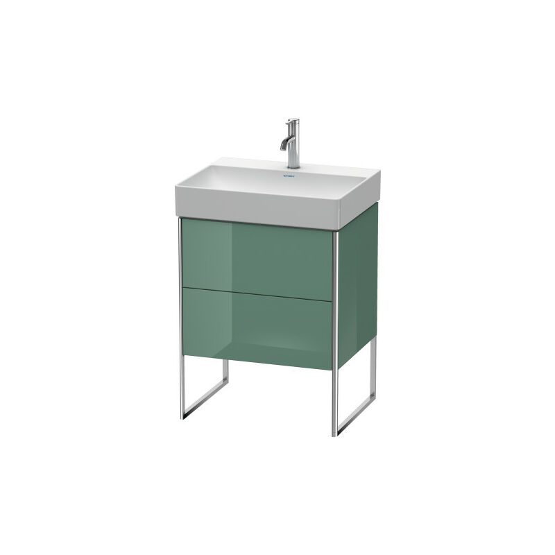 

Duravit XSquare Mueble de pie 58,4 x 46,0 cm,2 cajones, para lavabo DuraSquare 235360, Color (frente/cuerpo): Laca negra de alto brillo - XS444204040