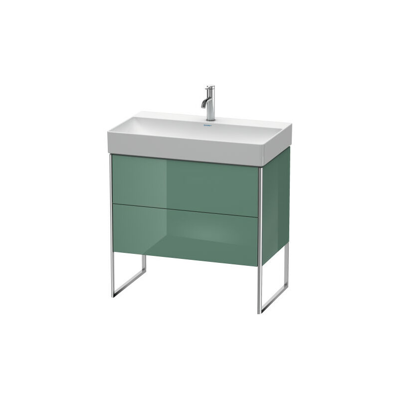 

Duravit XSquare Mueble de pie 78,4 x 46,0 cm, 2 cajones, para lavabo DuraSquare 235380, Color (frente/cuerpo): Laca negra de alto brillo - XS444304040