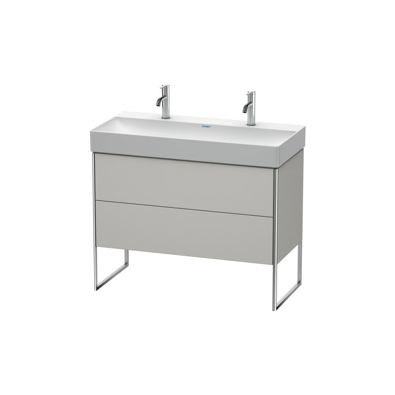 

Duravit XSquare Mueble de pie 98,4x46,0 cm, 2 cajones, para lavabo DuraSquare 235310, Color (frente/cuerpo): lino - XS444407575