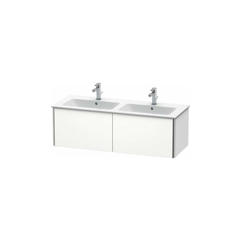 

Duravit XSquare Vanity unit unitario de pared 128.0 x 47.8 cm, 2 cajones, para lavabo ME de Starck 233613, Color (frente/cuerpo): Laca blanca lila