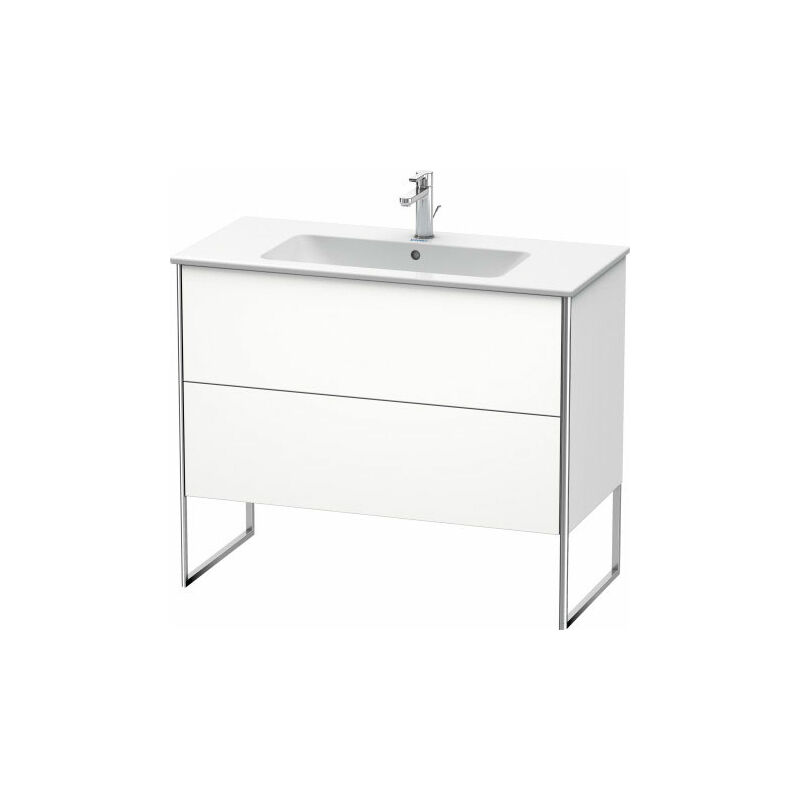 

Duravit XSquare Vanity unit vertical 101.0 x 47.8 cm, 2 cajones, para lavabo ME de Starck 233610, Color (frente/cuerpo): Gris piedra Seda Barniz mate