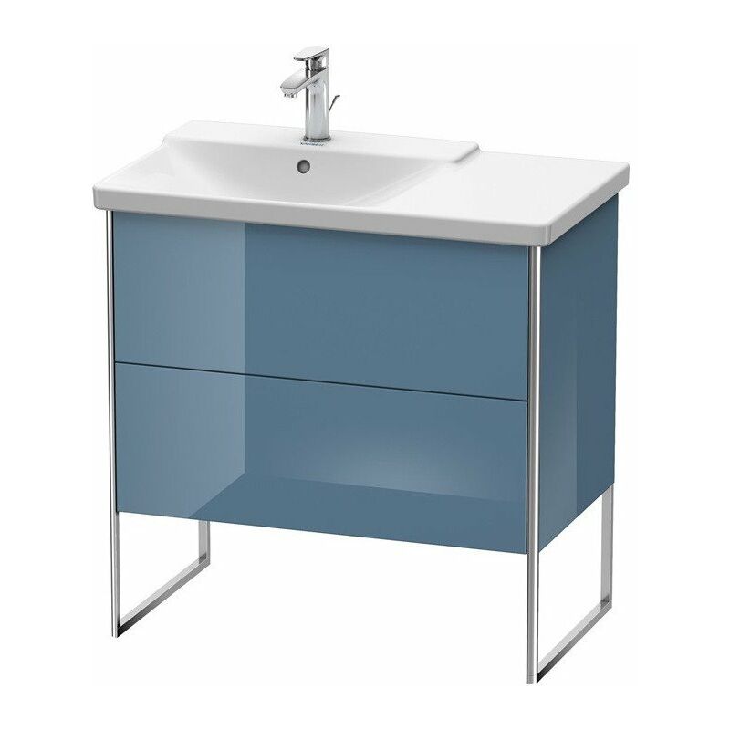

Duravit - Mueble bajo lavabo XSQUARE lavabo izquierdo 805x810x473mm azul piedra brillante