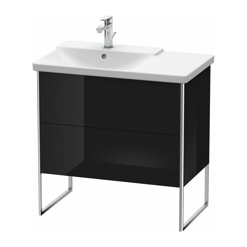 

Duravit - Mueble bajo lavabo XSQUARE lavabo izquierdo 805x810x473mm negro alto brillo