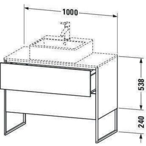 Duravit XSquare Waschtischunterbau stehend 100,0 x 54,8 cm, 2