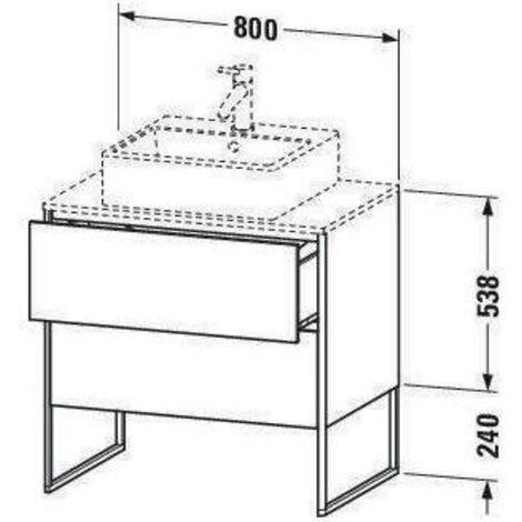 Duravit XSquare Waschtischunterbau stehend 80,0 x 54,8 cm, 2