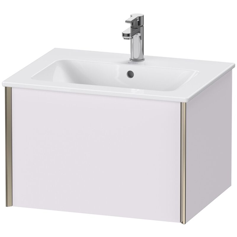 

Duravit XViu 4025 Mueble bajo lavabo mural, 1 extraíble, para lavabo ME by Starck 233663, 610x480 mm, Color (frente/cuerpo): champán mate/blanco lila