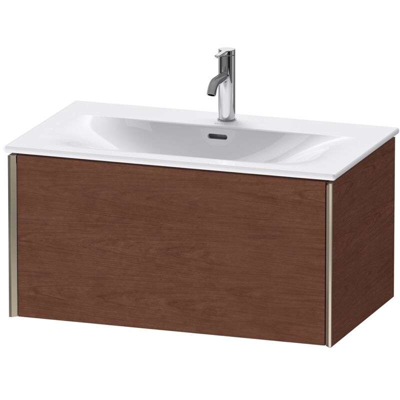 

Duravit XViu 4034 Módulo mural, 1 extraíble, para lavabo Viu 234483, 810x480 mm, Color (frente/cuerpo): champán mate/nogal americano - XV40340B113